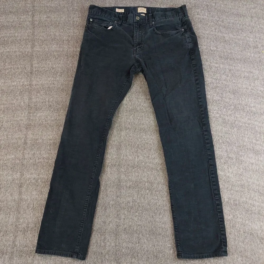 J.Crew Slim Fit Corduroy Pants Men's 34x32 (Fit 35x30) Navy Blue Style 484